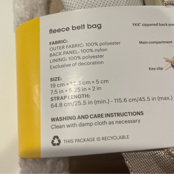 Lolé Fleece Belt Bag in Cream, Unisex - Picture 4 of 6